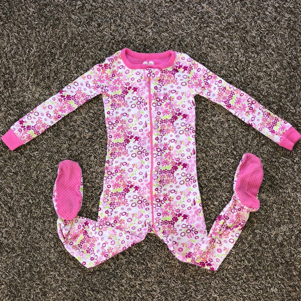 Children’s Place Pink Floral One Piece Pajama 3T